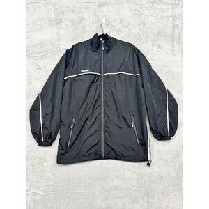 CCM Black Medium Hockey Jacket With Zipper Pockets & Drawstring Hem Polyester Sp